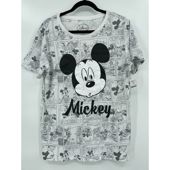 NWT DISNEY Mickey Mouse All Over Print AOP Comic Strip T Shirt Size Youth XL - Picture 1 of 5